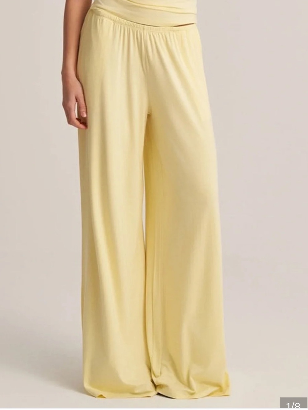 SET ACTIVE Yellow Wide Leg Lounge Pant Women’s Medium